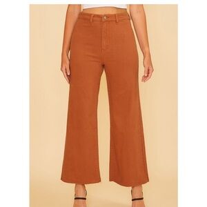 Orange Flare Jeans
